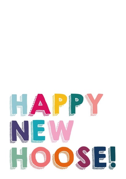 Happy New Hoose Scottish Slang Card - New Home - House - Funny Banter created by Kalloway Design