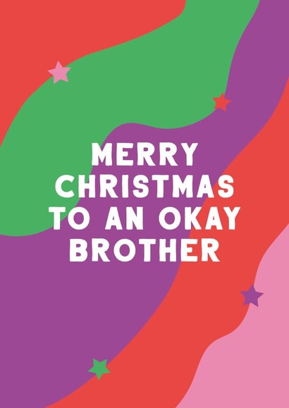 Funny Christmas Card For Your Average Brother created by Seabird Studio