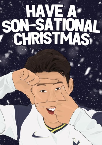 Son-sational Tottenham Pun Card - Son Heung Min created by Pink + Pip