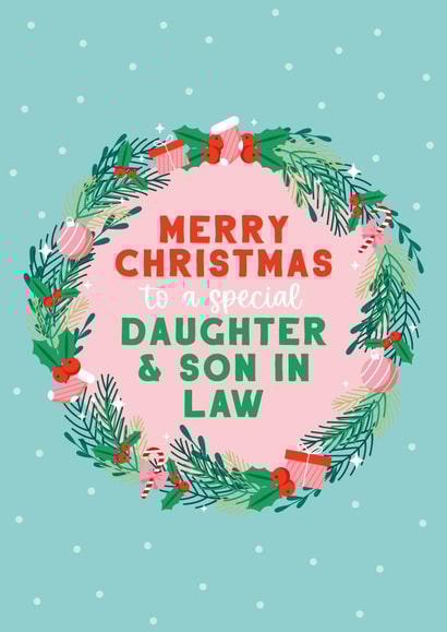 Pretty Christmas Card - Daughter and Son in Law created by Seabird Studio