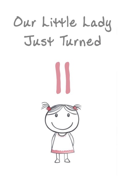 Cute Birthday Card - Little Lady - 11th created by @MisterDave