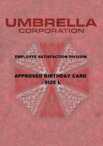 Umbrella Corporation - Resident Evil Birthday Card created by That Card Shop