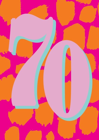 Groovy 70th Birthday Card - 60's Pattern created by Paperlink and Meraki Greeting Cards