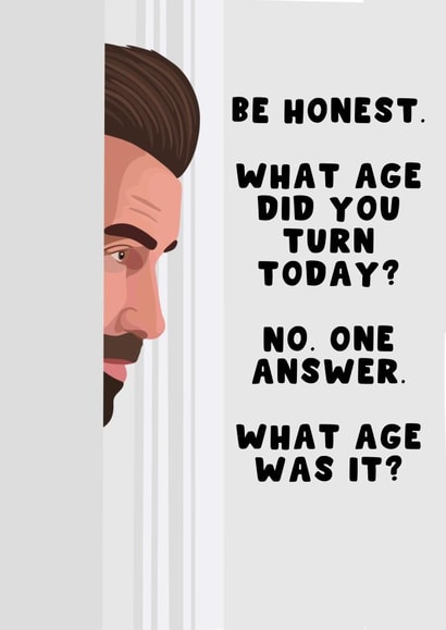 Funny Birthday Card - David Beckham - Be Honest created by Pink Peach Cards