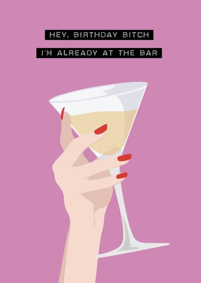 Cheeky birthday card for your Bestie created by Amy Watkinson