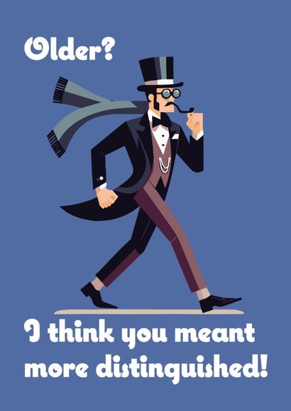 Birthday card - Distinguished gentleman created by Haydn Pole