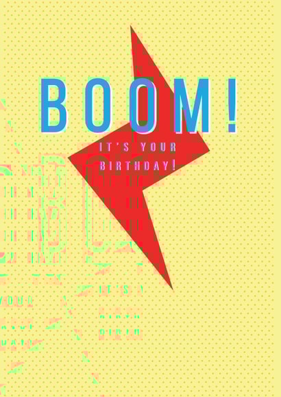 Boom! It's Your Birthday! - Fun Birthday Card created by Paperlink and Meraki Greeting Cards