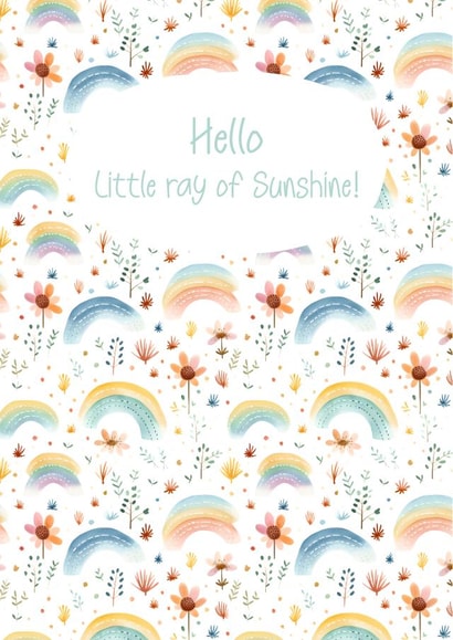 Cute new baby card - Hello Little Ray of Sunshine! created by Dirty Girtie