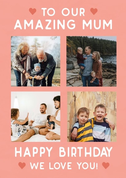 Cute Birthday Photo Card - To our Amazing Mum created by @hollielonglanddesigns