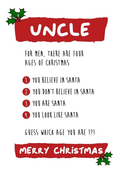 A Funny Christmas for Your Uncle, or Is He Really Santa ? created by Waffle & Faff