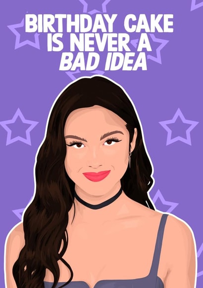 Bad Idea Birthday Card - Olivia Rodrigo Pun created by Pink + Pip