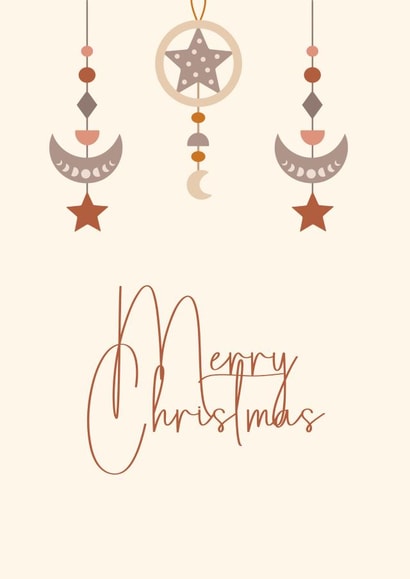 Merry Christmas Boho Christmas Card created by Tony Tree