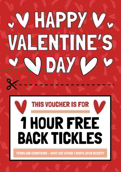 Funny Tickle Voucher Card - Valentine's Day created by AbiGoLucky