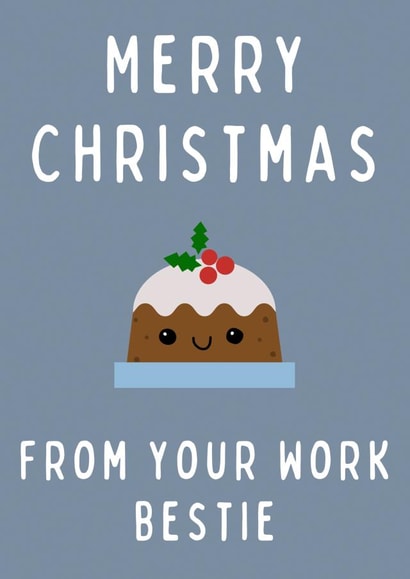 Merry Christmas From Your Work Bestie Coworker Christmas Card created by Hint of Sarcasm