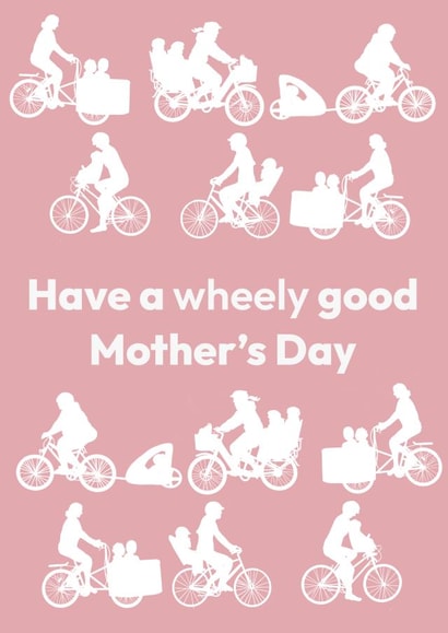 Modern Cargo Bike Mother’s Day Card created by That’s Just Her Face