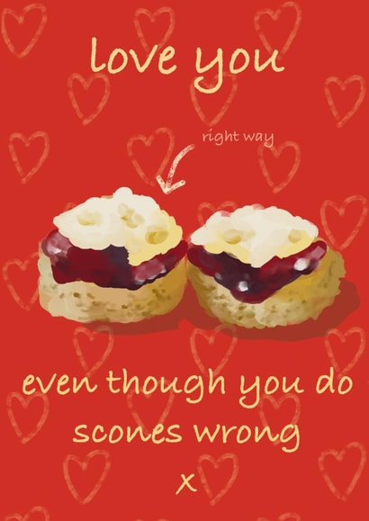Cornish Cream Tea Valentine’s created by That’s Just Her Face