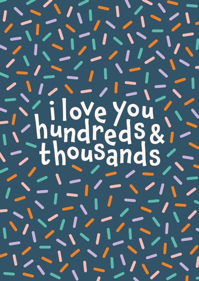 Cute Hundreds and Thousands Card - Anniversary or Valentine's Card created by Immy Illustrates