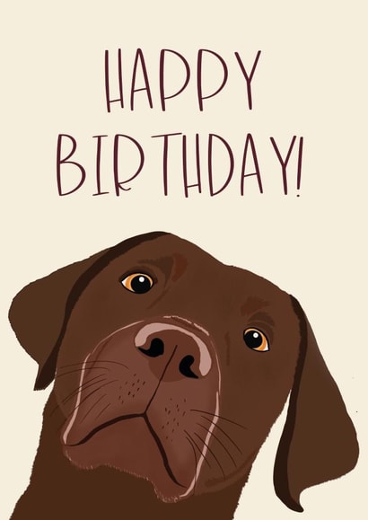 Super cute Birthday dog card - Brown Labrador! created by Jasmin