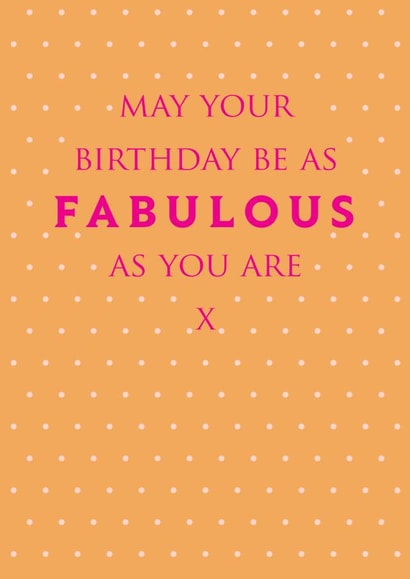Fabulous Birthday Card - Typography created by Paperlink and Meraki Greeting Cards