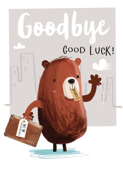 Cute Leaving Card - Bon Voyage created by Hello Munki