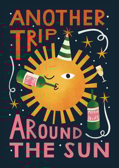 Another Trip Around the Sun - Fun Cute Birthday Card created by AbiGoLucky