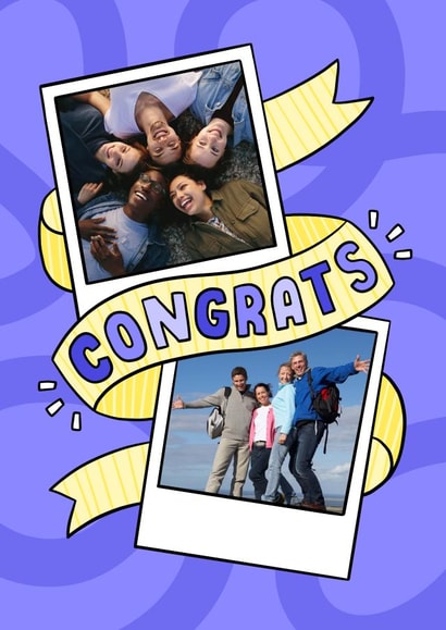 Cute Polaroid Photo Card - Congrats created by Josie Gledhill