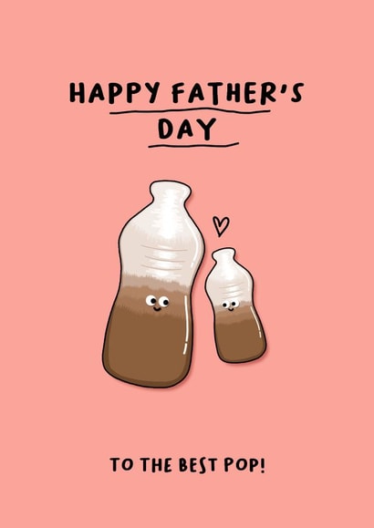 Best pop! - Cute Father's Day Card - for your pop! created by Back to the drawing board illustration