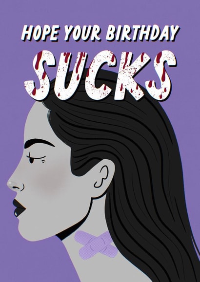 Pop Icon Birthday Card - Olivia Rodrigo - Vampire - Guts - Music - Blood created by Dani Law Art