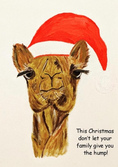 Funny Xmas card for friends / family created by Julia Herd