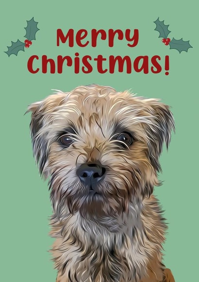 Super Cute Border Terrier Christmas card! created by Jasmin