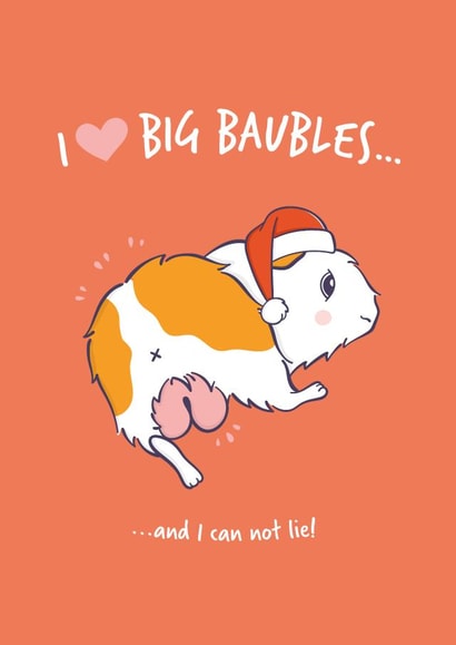 Funny guinea pig Christmas card created by Goofy Guineas