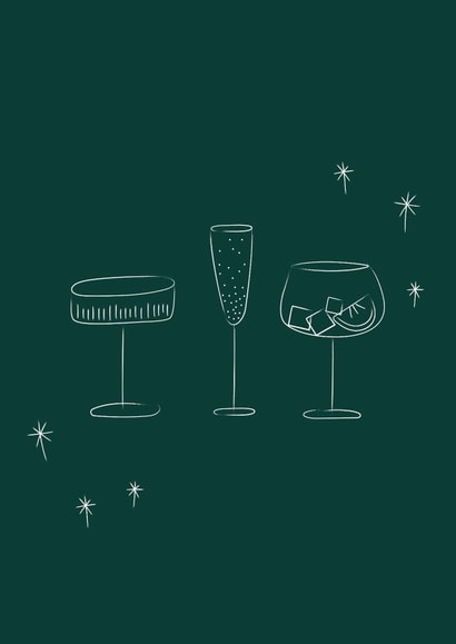 Simple chic cocktail card for every occasion created by Vik