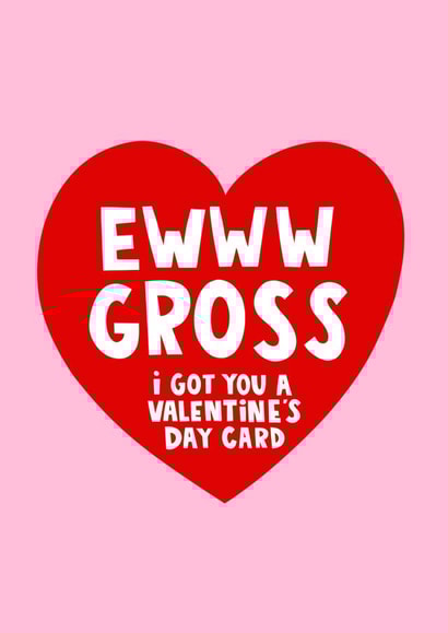 Funny Ewww Gross - For your cringing partner - Valentine's Day Card created by Lucy Maggie Designs