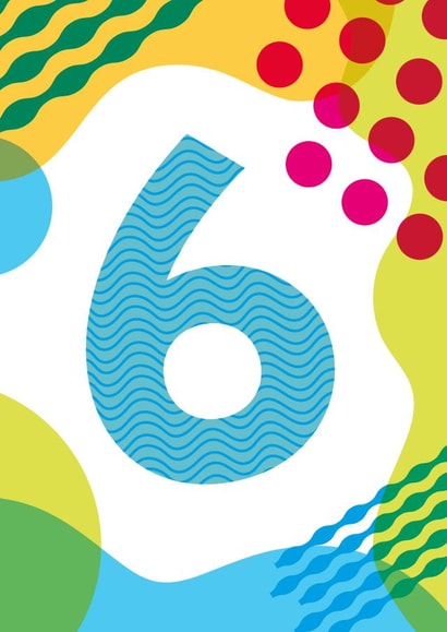 Geometric Birthday Card - 6th Birthday created by Jane Katherine Houghton