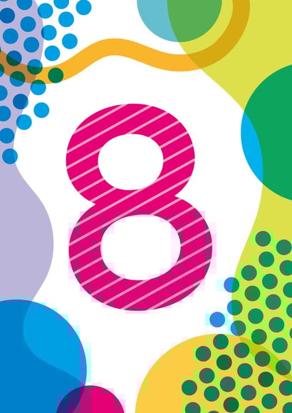 Geometric Birthday Card - 8th Birthday created by Jane Katherine Houghton