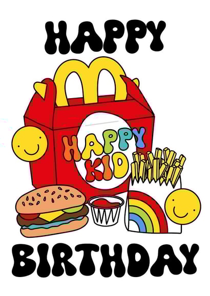 Cute Happy Meal Card - MacDonalds - Happy Birthday created by @sophie robbens