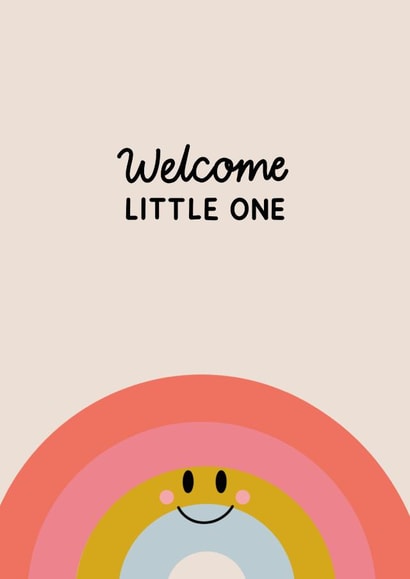 Welcome Little One Card - for New Baby - Rainbow Baby Design created by Dani White