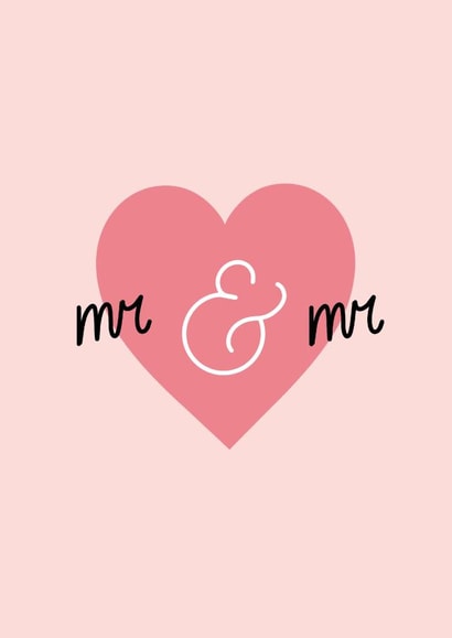 Cute Wedding Card - for Two Grooms - Mr and Mr Wedding Congratulations created by Dani White