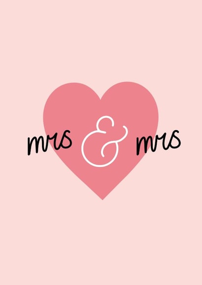 Cute Wedding Card - for Two Brides - Mrs and Mrs Wedding Card created by Dani White