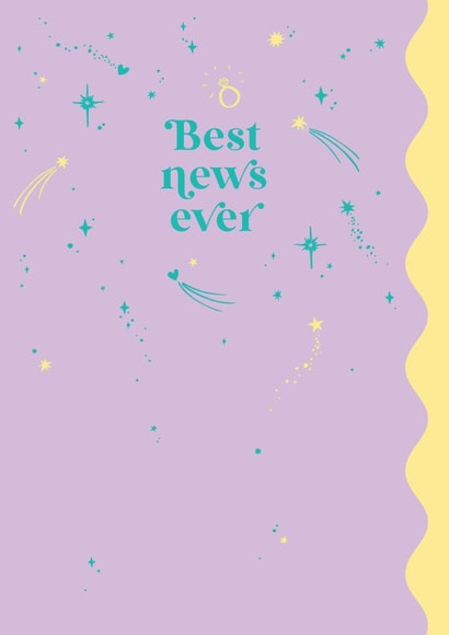 Best News Ever Engagement Card - Congratulations - Engaged created by Paperlink and Meraki Greeting Cards
