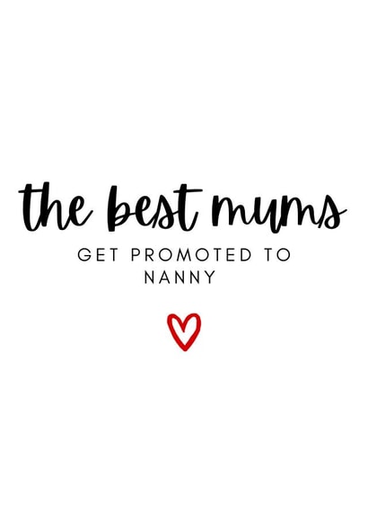 Mum promoted to Nanny - Cute Pregnancy Announcement Card created by Amy (Hedgecards)