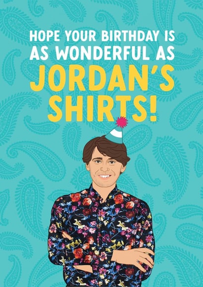 Funny Big Brother Birthday Card - As wonderful as Jordan's Shirts! created by The Cake Thief