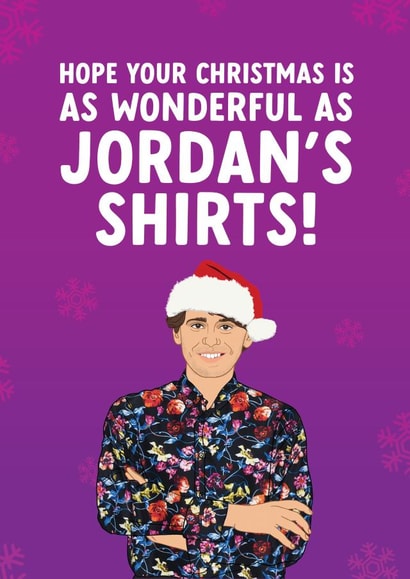 Funny Big Brother Christmas Card - As wonderful as Jordan's Shirts! created by The Cake Thief