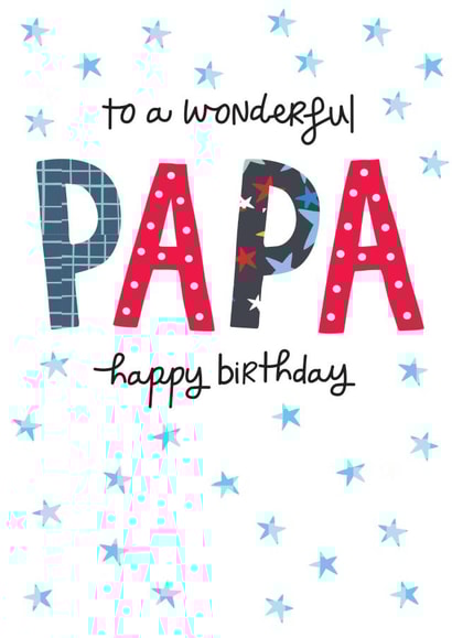 Classic Birthday Card - To a wonderful Papa created by The Boy and the Bear
