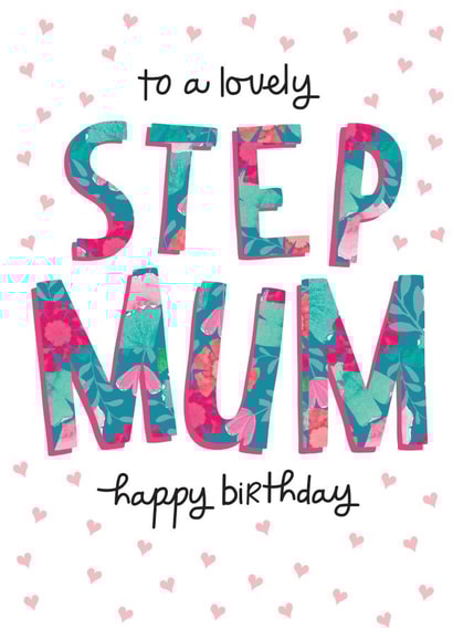 Pretty Birthday Card - To a lovely Stepmum created by The Boy and the Bear