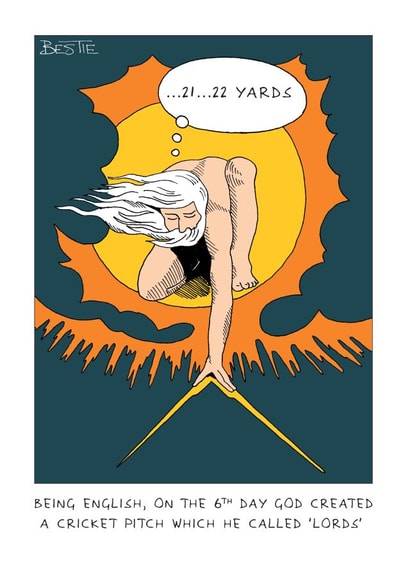 Funny Cricket Pitch Joke - Lords - Cricketer - Birthday, Occasion, Just Because created by Paperlink and Meraki Greeting Cards