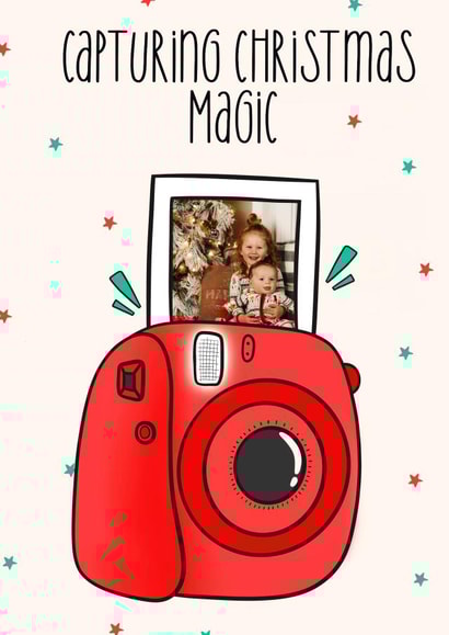 Cute Polaroid Christmas Photo Card - Capturing Magic created by Lisa Wardle