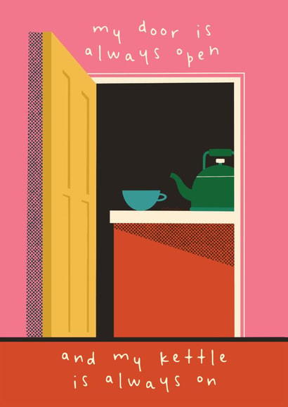 Heartfelt Thinking of you Card - My Kettle is Always On Card created by AbiGoLucky