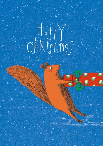 Cute squirrel with Christmas Cracker - Nutkin created by Paper Bird