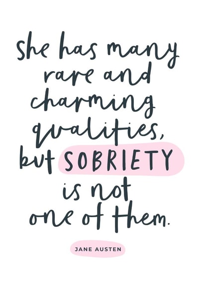 Funny Jane Austen quote – birthday card - for the loved one that likes a drink! created by PaperPaper